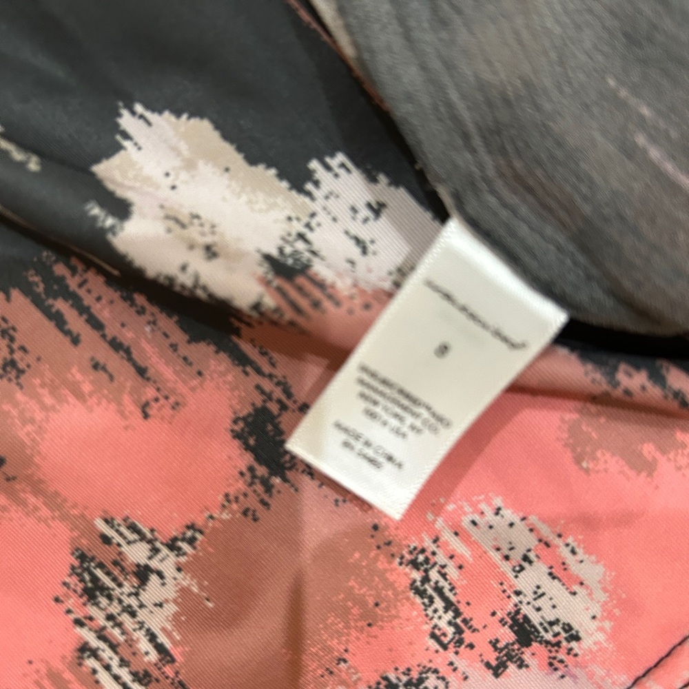 NWT unsubscribed Floral Long Sleeve sheer floral Dress tie belt ruffle black  8 - Picture 12 of 13